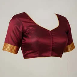 sijileen Solid/Plain, Temple Border, Woven Sambalpuri Silk Blend Saree image 4