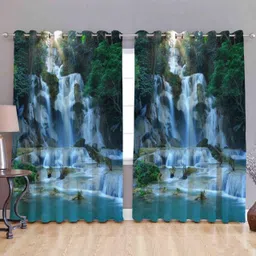 bella true 152.4 cm (5 ft) Window Polyester Semi Transparent Curtain (Pack Of 2) image 1