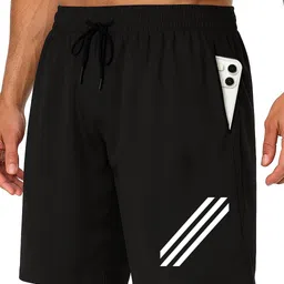 avolt Pack of 2 Solid Men Grey, Black Sports Shorts image 3