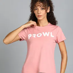 prowl by tiger shroff Women Printed Round Neck Polyester Pink T-Shirt-picture-20