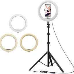 VIJYIONCS 10-inch Ring Light with with 7 Feet Long Foldable and Lightweight Tripod Stand Ring Flash-picture-11