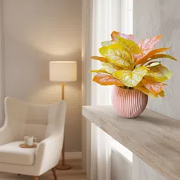 Orange And Yellow LEAFS Artificial Plant HOME & OFFICE DECOR Artificial Plant with Pot-image-35