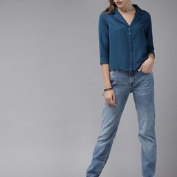 roadster Women Regular Fit Solid Casual Shirt-picture-17