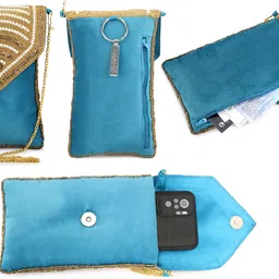 zari and fashion Girls Multicolor Mobile Pouch image 4