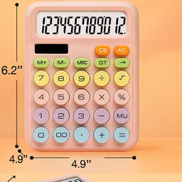 xyjiqs 716 Purple Calculator with Large LCD Display and Colorful Candy Buttons Basic Calculator image 2