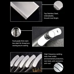 khaansaar Hip Flask 1111 Silver With Funnel Men - Liquor Flask Or Wine Whiskey Alcoholic Stainless Steel Hip Flask image 2