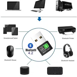 XIKKART Bluetooth and WiFi Adapter for PC/Laptop/Desktop, WiFi Bluetooth Dongle 2 in 1 USB Adapter image 5