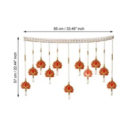 ecraftindia Maroon Assorted Beads Handmade Bandarwar, Toran For Main Door image 3