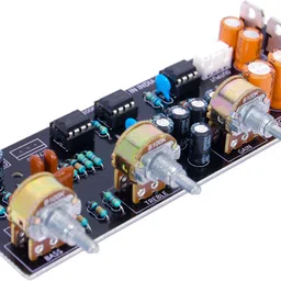 audio lite JRC4558 Stereo Bass Treble board with high Gain for amplifier(Active) Sound Recorder and Sound Circuit Electronic Hobby Kit image 2