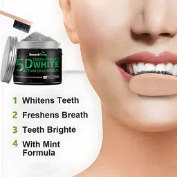 smartdrops Natural Teeth Whitening Powder Reveals Perfect | White teeth | Teeth Whitening| Teeth Whitening Kit image 2