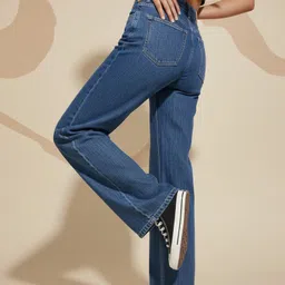 pinklit lifestyle Women Regular High Rise Dark Blue Jeans image 2