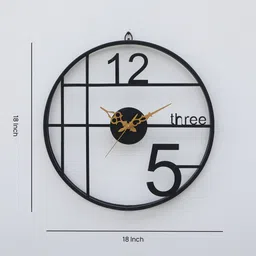 mint furnish Lumina Black Iron Novelty Wall Clock image 2