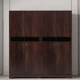durian Madeline 4 Door Wardrobe In Brown Finish image 1