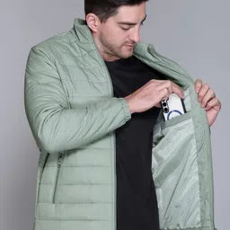 rare times Men Solid Bomber Jacket image 3