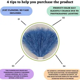 prajna Artificial Dried Pampas Grass For Wedding, Home Decoration - (Off White) 3pcs White Dried Sticks Artificial Flower image 5