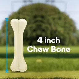 brainy pets Premium Quality Rawhide Pressed Calcium Bones of 4 Inches-Healthy Treats for Dog Milk, Chicken Dog Chew image 3