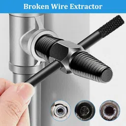 kiesh PSE05 Pipe Broken Extractor and 5 Pcs Damaged Screws Extractors Removal Tool Set Lever Tool image 5