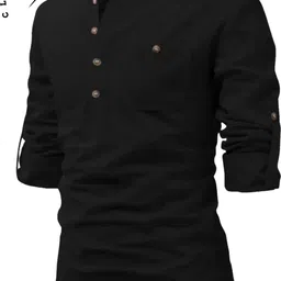 classycollar Men Solid Pure Cotton Pathani Kurta-picture-12