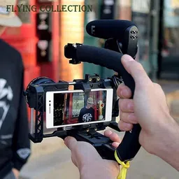 FLYING COLLECTION C-Shape Bracket Video Handheld Grip for DSLR DV Camera (Black) C-Type Video Stabilizer DSLR Digital Camera Steady Holder C-Shaped Handheld Camera Rig image 3