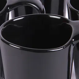 vareesha Classic 150ml Black Ceramic (Set of 6) Tea Cups image 5