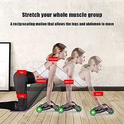 hbd sales AB Roller Workout Abdomen Muscle Arm Chest Back Stretch Buttock Exercise Tool Ab Exerciser image 5