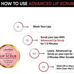 aromine Advanced Lip Scrub For Lightening & Brightening tanned & darkened lips Scrub- Beetroot image 5