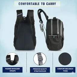 tracker Large 45 L Laptop Backpack TRK-306 Water-Resistant Daypack – Travel, College, Office & Casual School Bag image 2