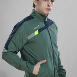 sport sun Men Solid Sports Jacket image 3
