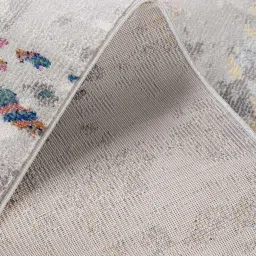 asterlane Blue Abstract Polypropylene 5 ft X 7 ft Machine Made Carpet image 5