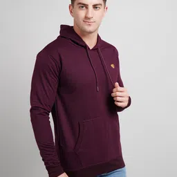 aaithan Men Full Sleeve Solid Hooded Sweatshirt image 5