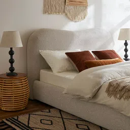 casagold Rochelle Upholstered Boucl Queen Sized Bed | Without Hydraulic Storage image 3