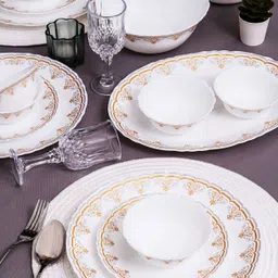 cello Pack of 33 Opalware Glass Dinner Set of 27pcs Dinner Set image 5