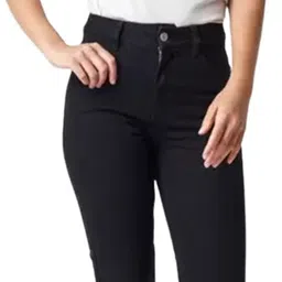 livax cotty Pack of 2 Women Solid Round Neck Pure Cotton White, Black T-Shirt image 2
