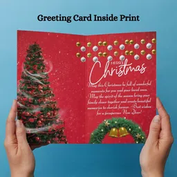 aanyacentric Christmas 9.5x13 inch for Xmas Festive Wishes Greeting Card image 2