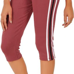 just live fashion Women Maroon Capri-picture-13