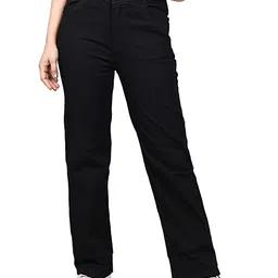 urban a-line Women Straight Fit High Rise Black Jeans-picture-22