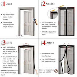 armorx Magnetic Door Polyester Washable Adults Mosquito Net image 3