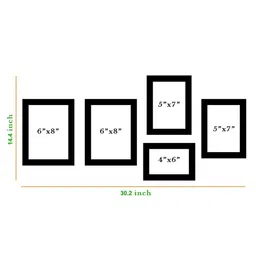 Black Synthetic Wood (Set of 5) Photoframes by Art Street image 3