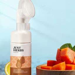 Just Herbs Papaya & Lemon Spot Control Foaming Face Wash  100ml image 4