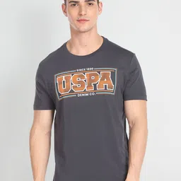 U.S. Polo Assn. Denim Co. Slim Fit Pure Cotton Crew Neck T-shirt image 1