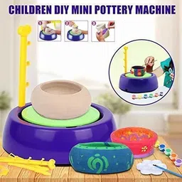 nishchal Electric Battery Operated Pottery Wheel Set Clay Pot Making Machine Game POT_81-picture-13