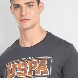 U.S. Polo Assn. Denim Co. Slim Fit Pure Cotton Crew Neck T-shirt image 2