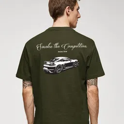 MISCHIEF MONKEY Typography Printed Cotton T-shirt image 2