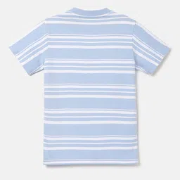 United Colors of Benetton Boys Striped V-Neck Pure Cotton Pockets T-shirt image 2