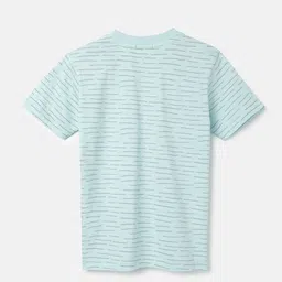 United Colors of Benetton Boys Round Neck Short Short Striped Pure Cotton T-shirt image 2