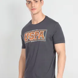 U.S. Polo Assn. Denim Co. Slim Fit Pure Cotton Crew Neck T-shirt image 3