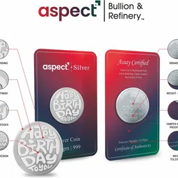 aspect bullion & refinery ASC100GMHB999C S 999 100 g Silver Coin image 3