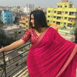 disha fashion Embroidered, Self Design Banarasi Georgette Saree image 2