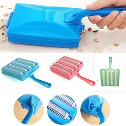 shree ganesh enterprice Cleaning Tools & Accessories Handheld 4Roller Carpet Roller Brush & Dust Crumb Plastic Wet and Dry Brush-picture-12
