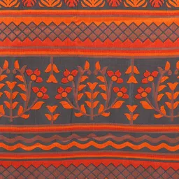 sanjana  silk SANJANA SILK Floral Printed Zari Saree image 5